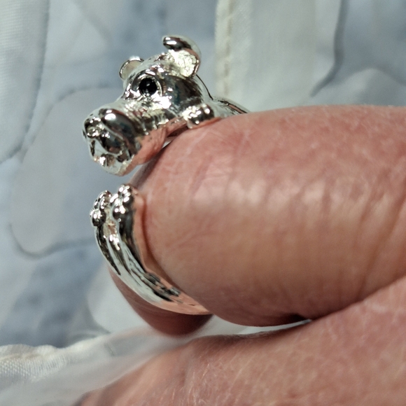 NWT Silver Dog Wrap Ring - Picture 3 of 3
